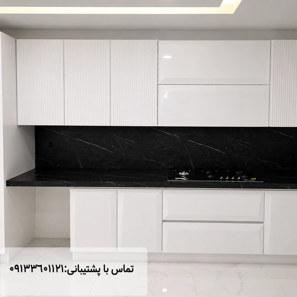 نمونه کار صفحه کابینت اس پی ال تیتانیوم مهراز استون