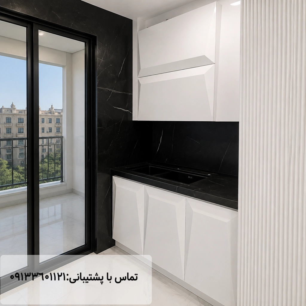 نمونه کار صفحه کابینت اس پی ال تیتانیوم مهراز استون