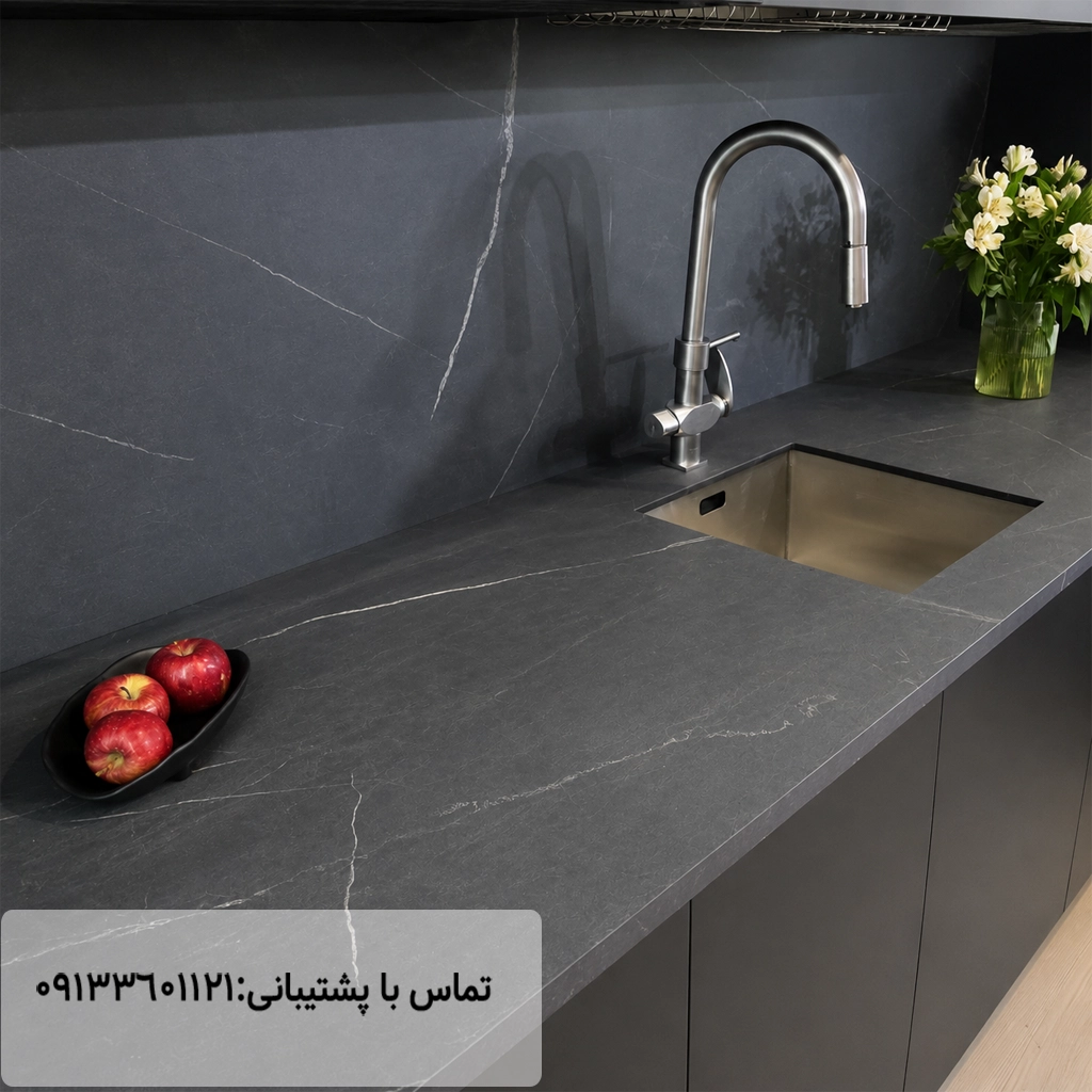 نمونه کار صفحه کابینت اس پی ال تیتانیوم مهراز استون