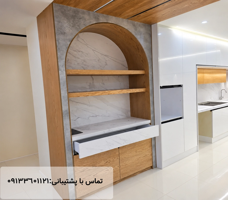 نمونه کار صفحه کابینت اس پی ال کلکته پلاس مهراز استون