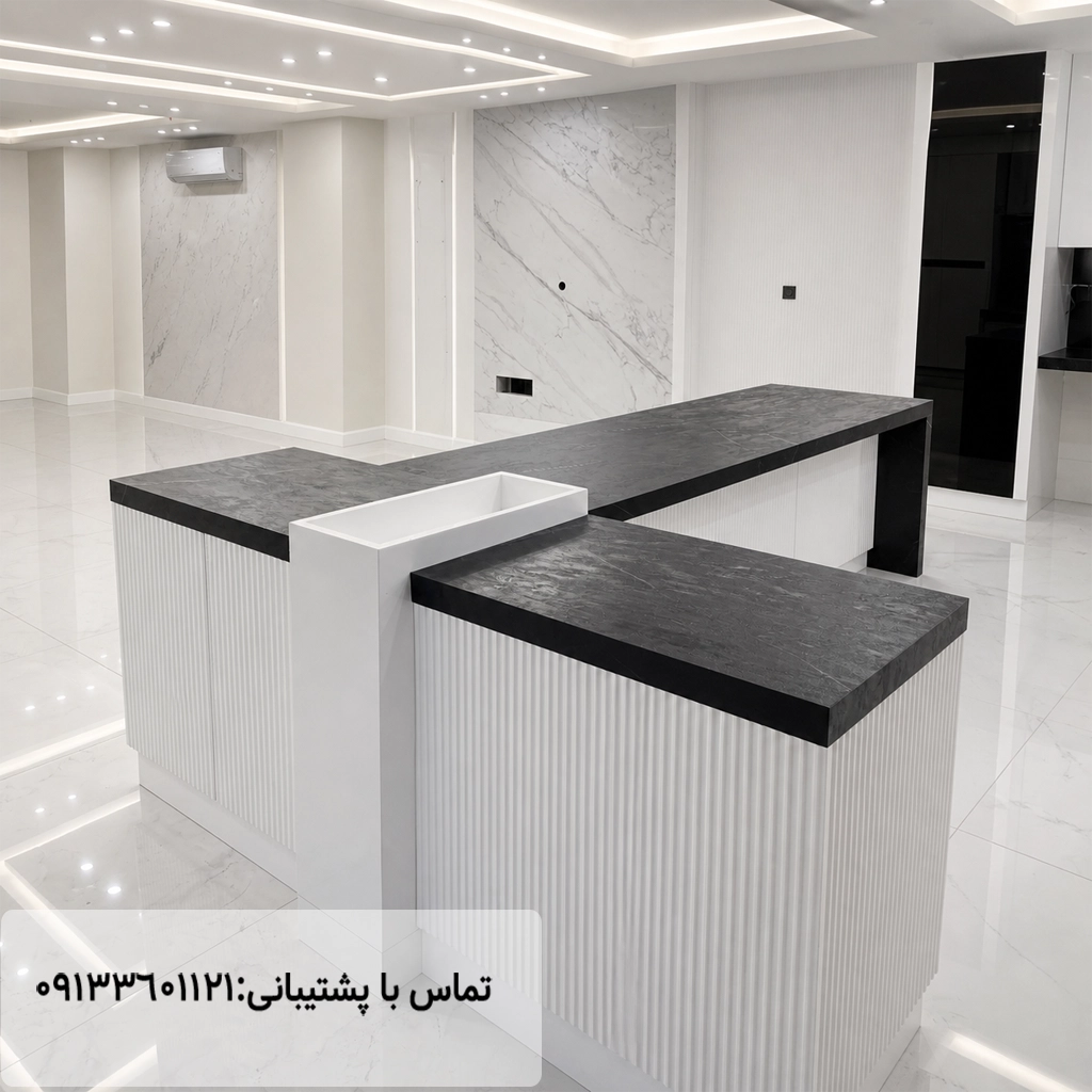نمونه کار صفحه کابینت اس پی ال تیتانیوم مهراز استون