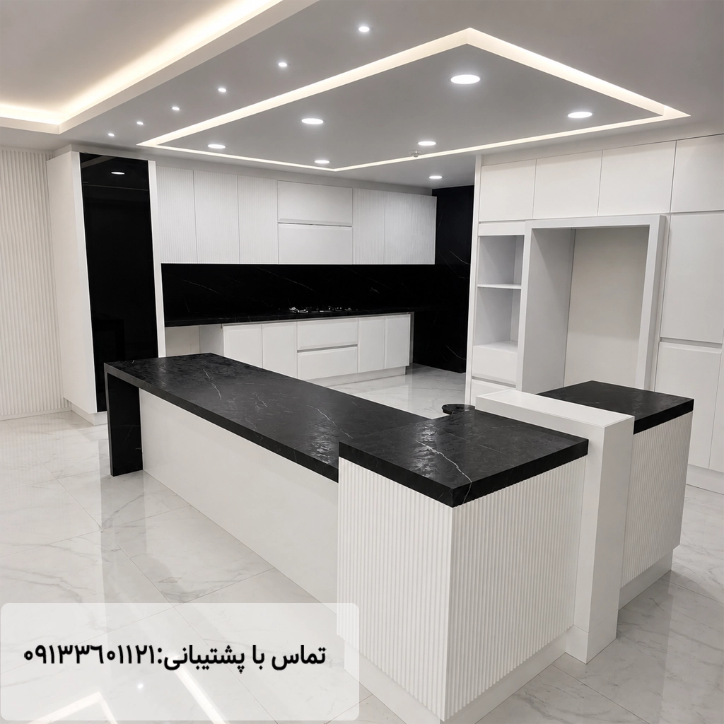 نمونه کار صفحه کابینت اس پی ال تیتانیوم مهراز استون