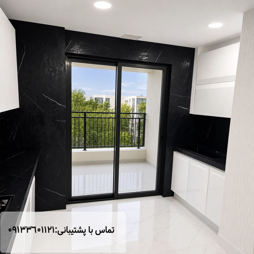 نمونه کار صفحه کابینت اس پی ال تیتانیوم مهراز استون
