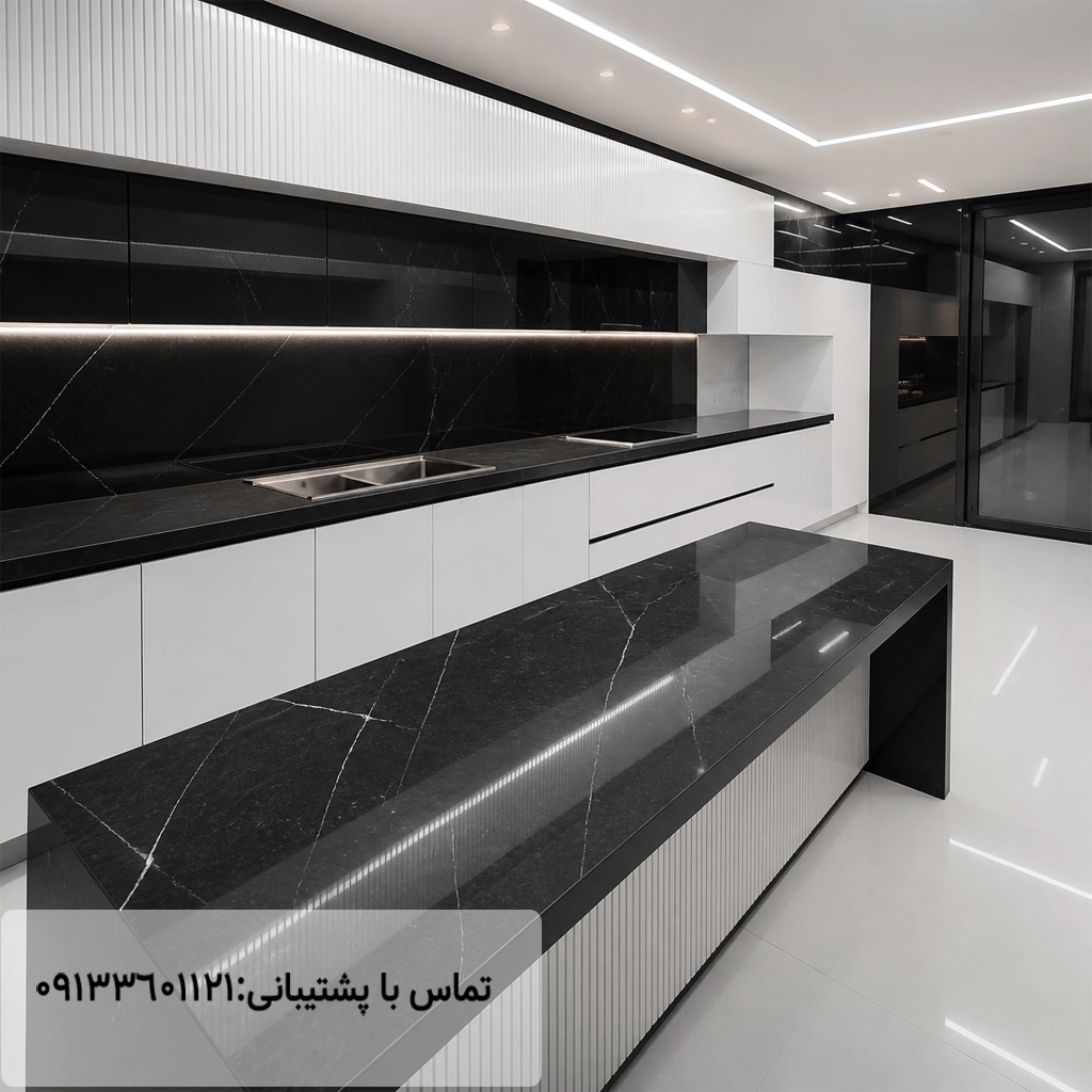 نمونه کار صفحه کابینت اس پی ال برلا دارک مهراز استون