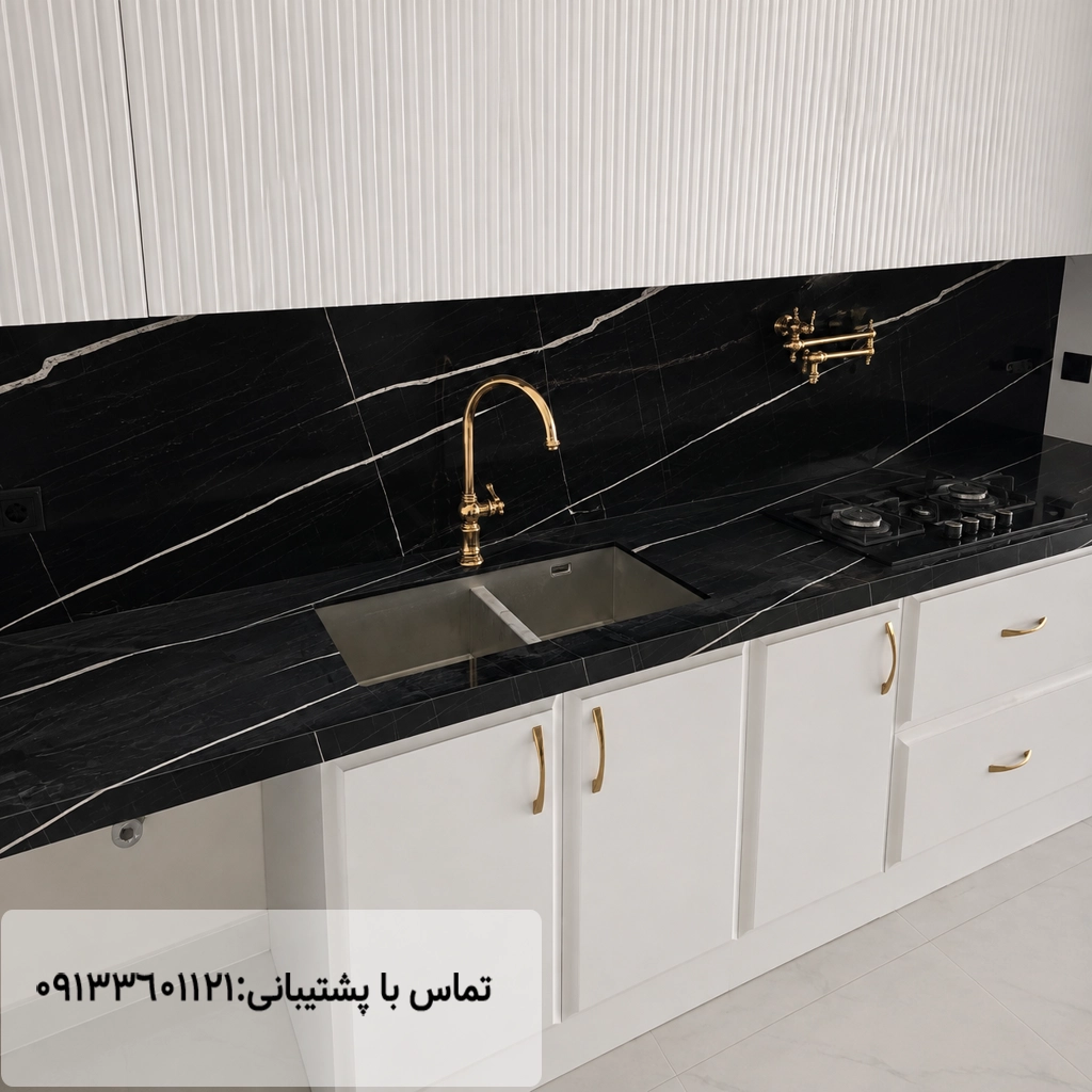 نمونه کار صفحه کابینت اس پی ال نویر مهراز استون
