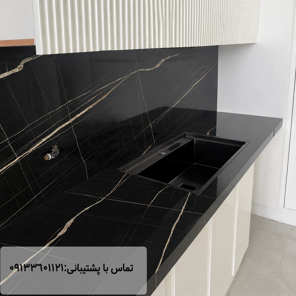 نمونه کار صفحه کابینت اس پی ال نویر مهراز استون