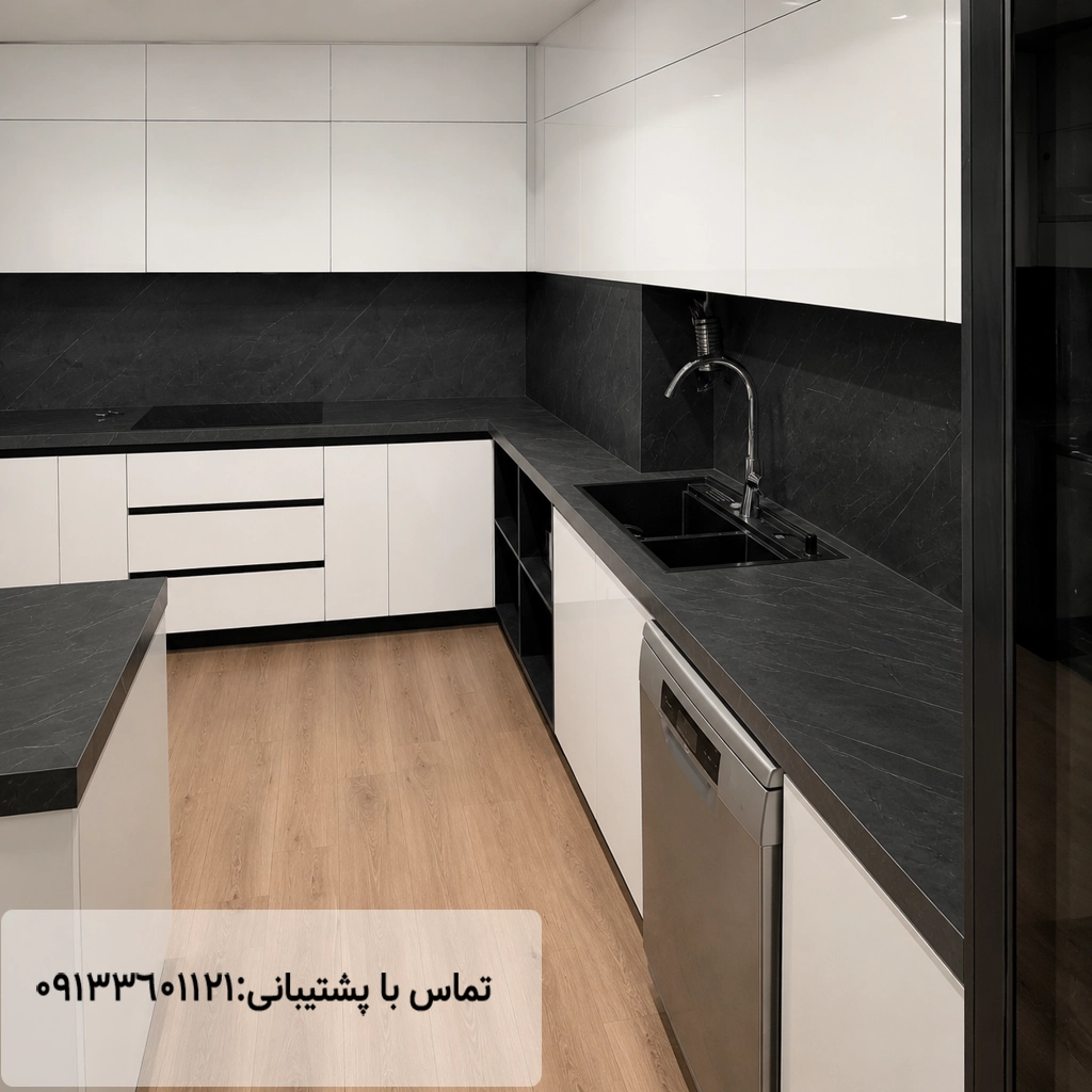 نمونه کار صفحه کابینت اس پی ال برلا دارک مهراز استون