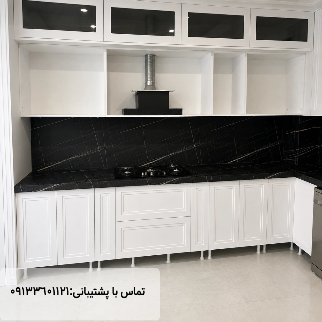 نمونه کار صفحه کابینت اس پی ال نویر مهراز استون