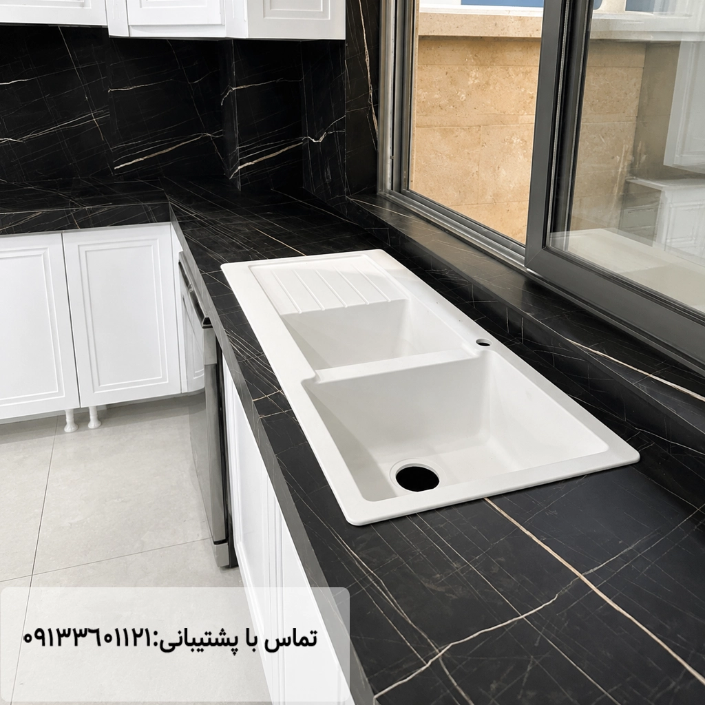 نمونه کار صفحه کابینت اس پی ال نویر مهراز استون