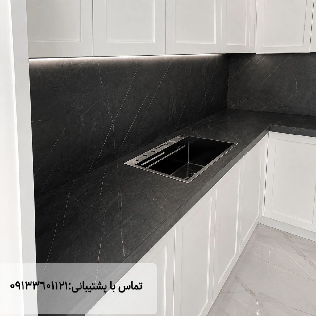 نمونه کار صفحه کابینت اس پی ال برلا دارک مهراز استون