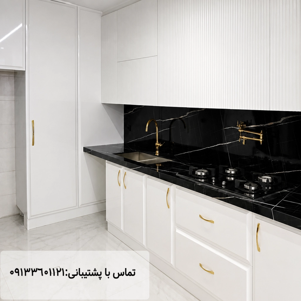 نمونه کار صفحه کابینت اس پی ال نویر مهراز استون