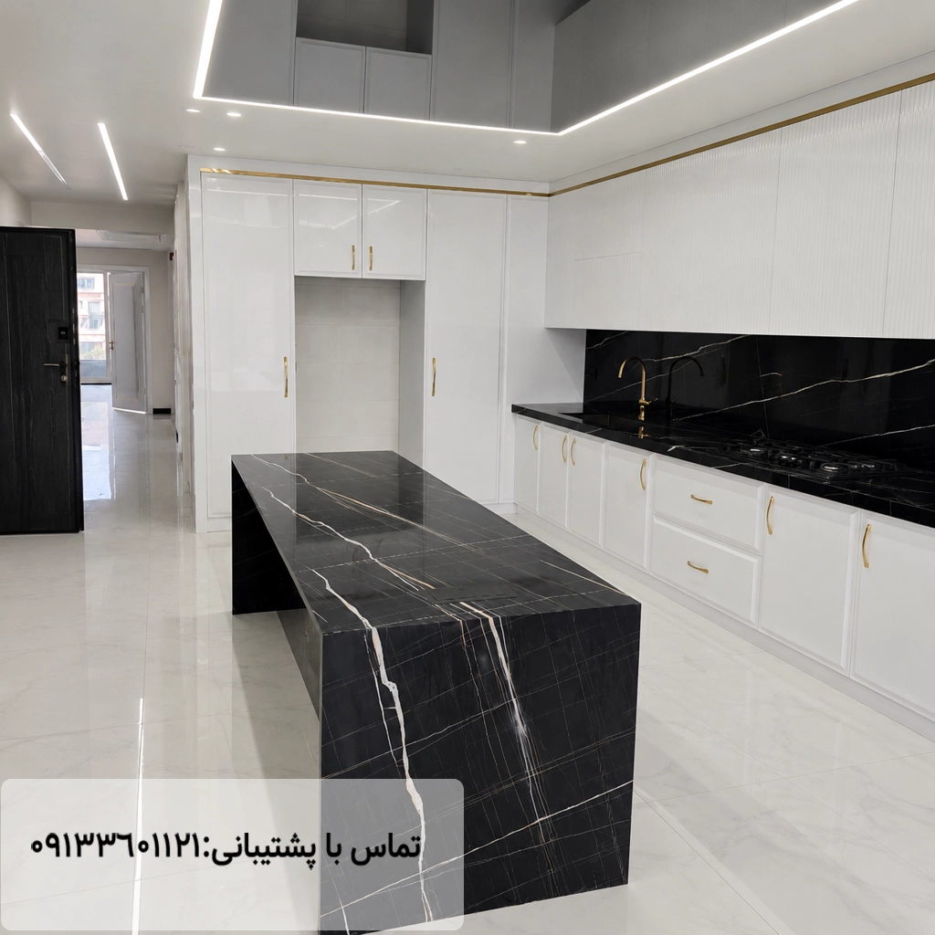 نمونه کار صفحه کابینت اس پی ال نویر مهراز استون