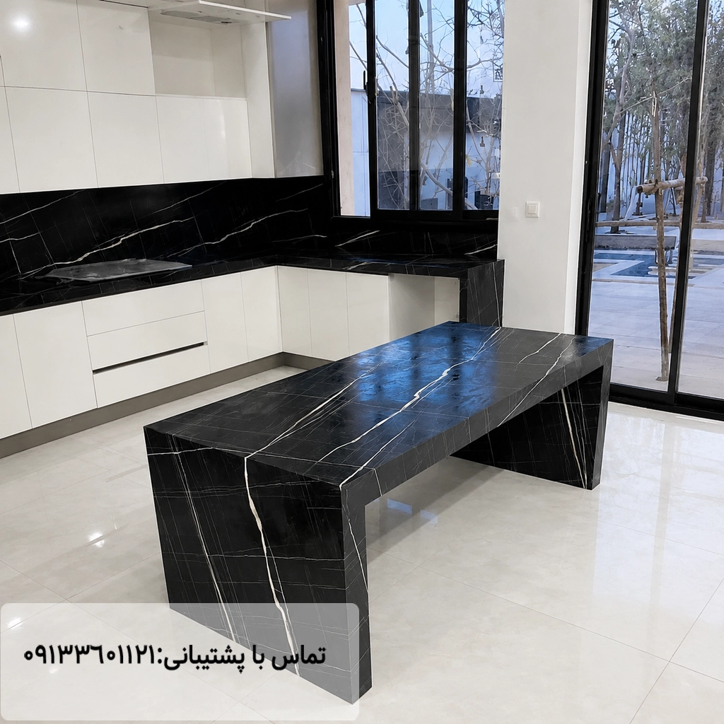 نمونه کار صفحه کابینت اس پی ال نویر مهراز استون