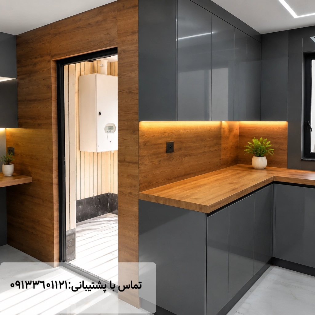 نمونه کار صفحه کابینت اس پی ال استون وود مهراز استون