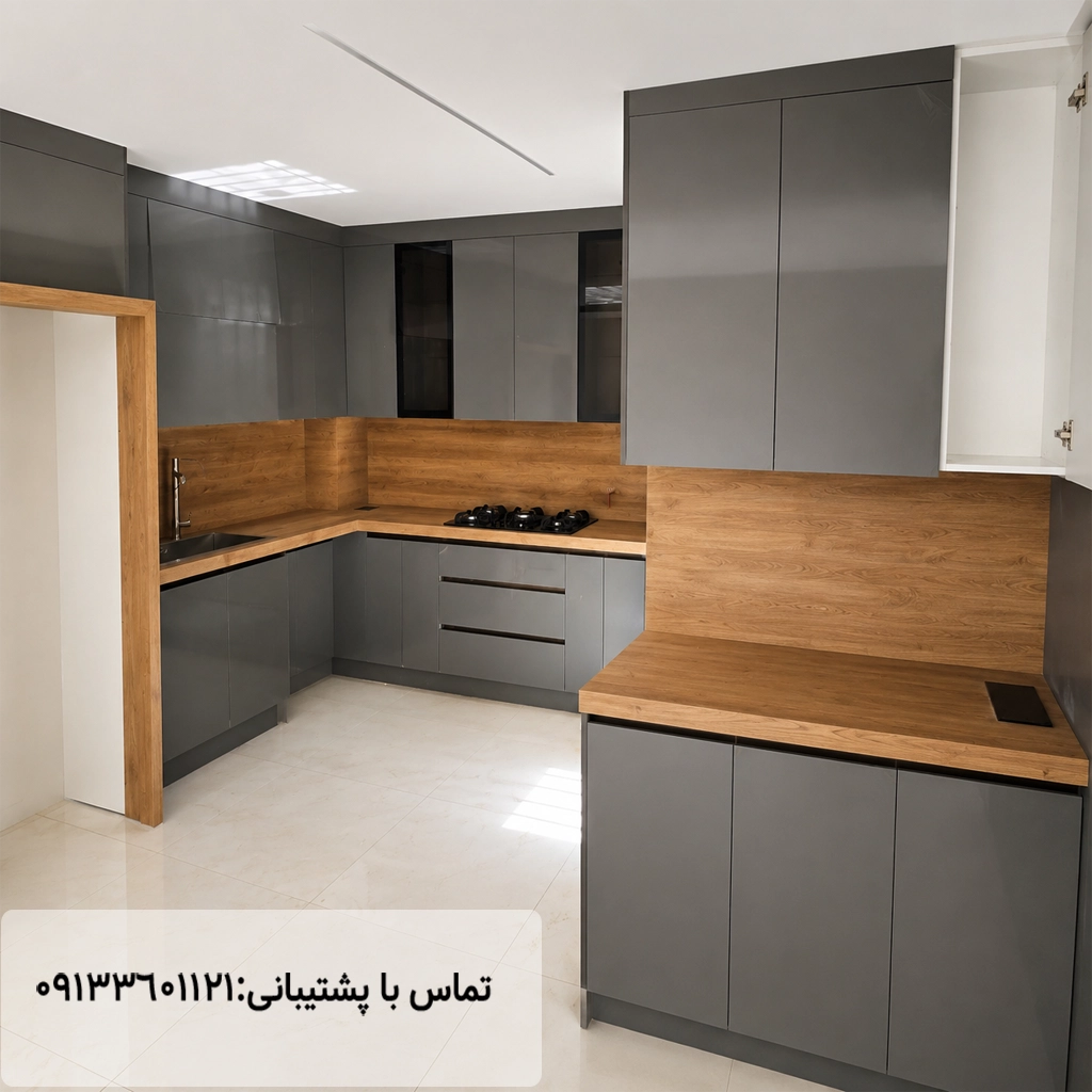نمونه کار صفحه کابینت اس پی ال استون وود مهراز استون