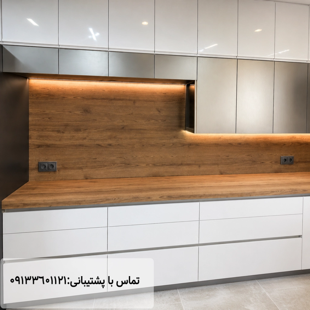 نمونه کار صفحه کابینت اس پی ال استون وود مهراز استون