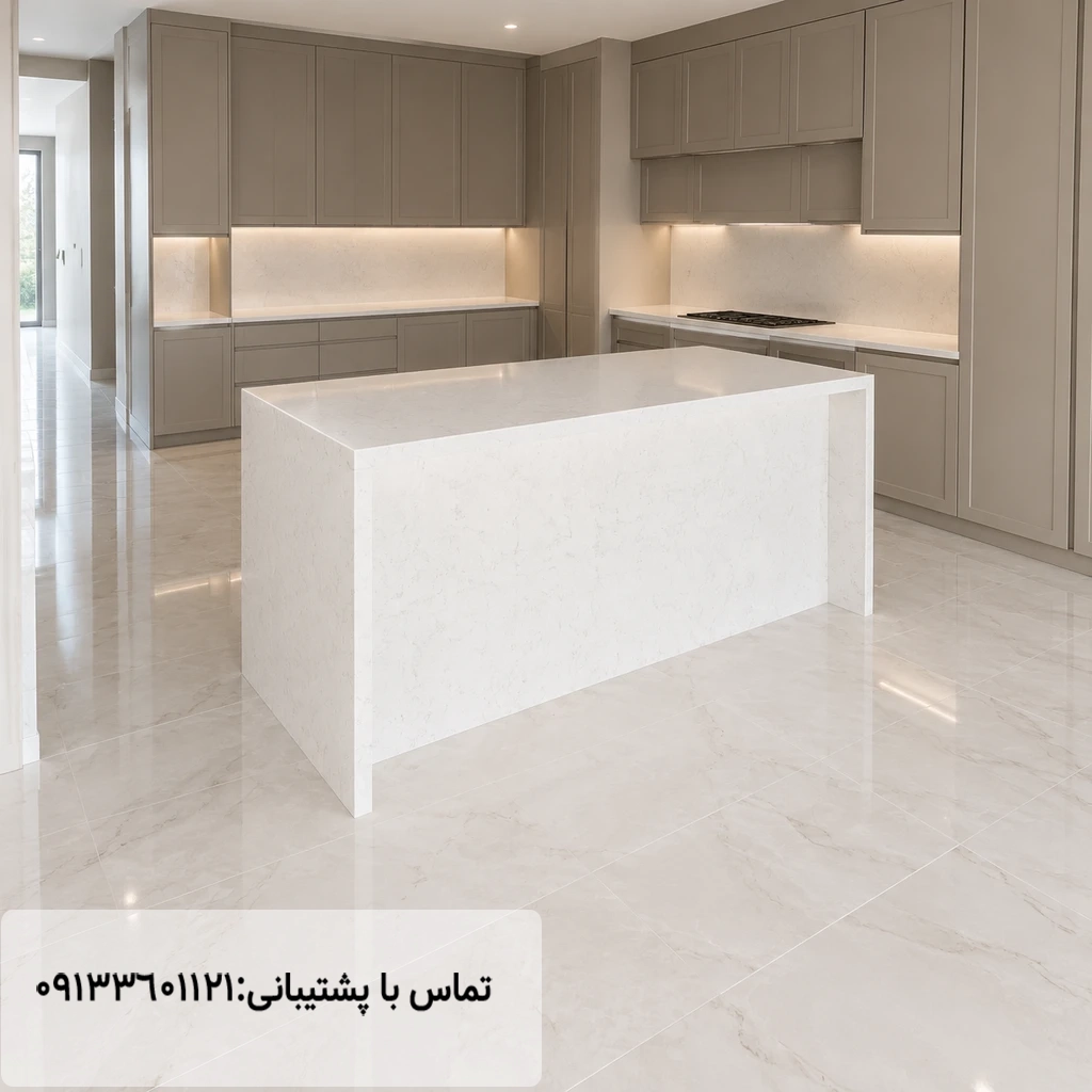 نمونه کار صفحه کابینت کوارتز توتم رولینگ استون کد:6126 مهراز استون