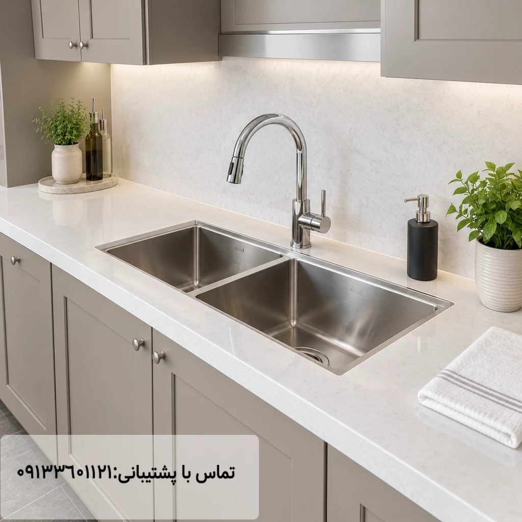 نمونه کار صفحه کابینت کوارتز توتم رولینگ استون کد:6126 مهراز استون